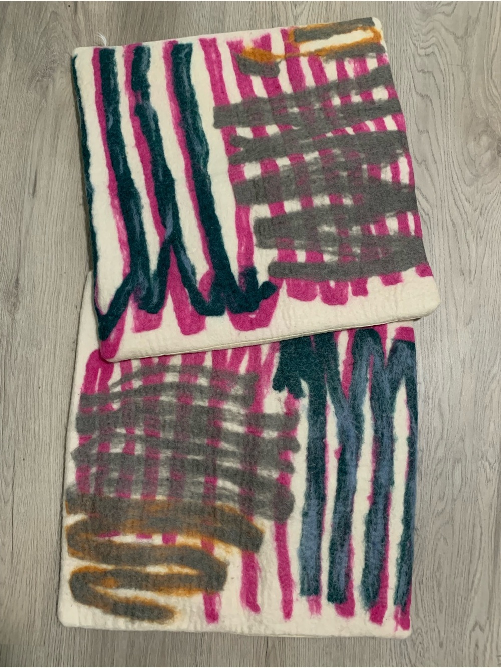 West Elm felted pillow shams set of two new
